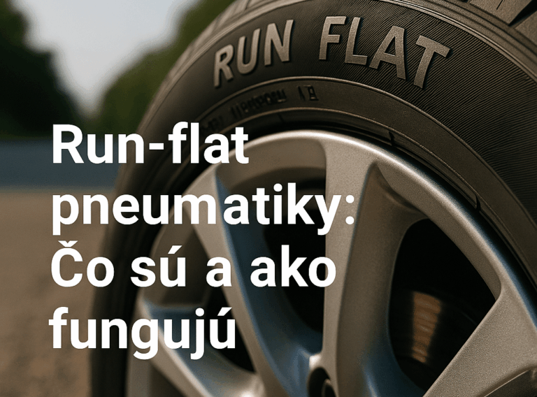Run-flat pneumatika s označením bočnice a znázornením jazdy po defekte