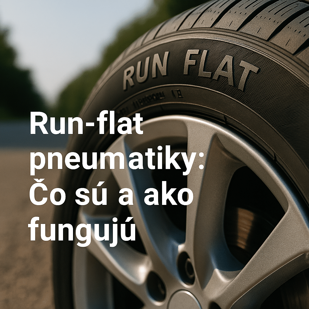 Run-flat pneumatika s označením bočnice a znázornením jazdy po defekte