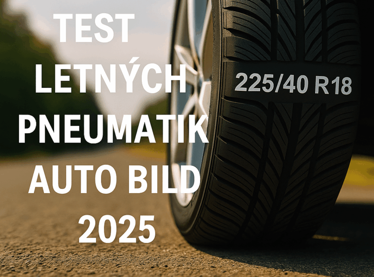 Letná pneumatika 225/40 R18 na ceste s označením 2025 – vizuál testu pneumatík Auto Bild